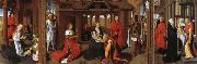 Hans Memling The Nativity,The Adoration of the Magi,The Presentation in the Temple oil painting on canvas